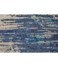 Feizy Indio Industrial Abstract, Tan/Blue/Ivory, 2'-10" x 7'-10" Runner