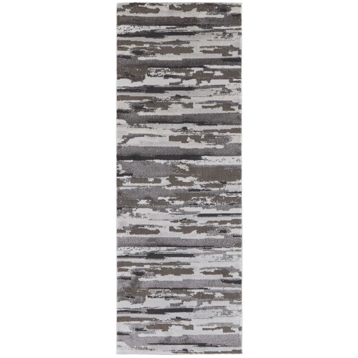 Feizy Vancouver Contemporary Streak/Painterly Rug, Brown/Ivory, 2'-10" X 7'-10" Area Rug