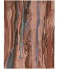 Feizy Amira Modern Watercolor Rug, Copper/Dusty Pink/Turquoise, 8ft x 10ft Area Rug