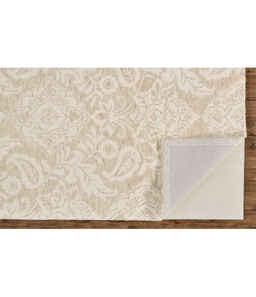 Feizy Belfort Modern Floral Paisley Rug, Latte Tan/Ivory, 9ft x 12ft Area Rug