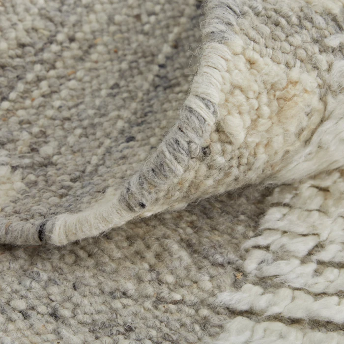 Feizy Ashby Farmhouse Geometric, Gray/Ivory, 3'-6" x 5'-6" Accent Rug