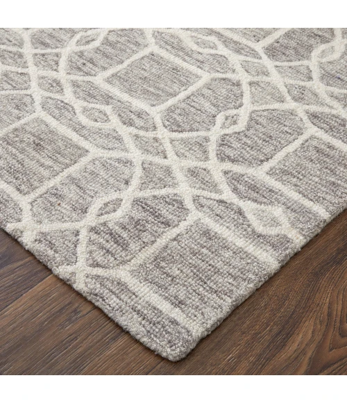 Feizy Rhett Classic Trellis & Lattice, Taupe/Ivory/Gray, 8' x 10' Area Rug