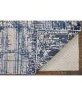 Feizy Eastfield Casual Abstract, Blue/Ivory, 8' x 8' Round Rug