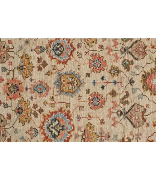 Feizy Carrington Traditional Floral Oushak, Rust Orange/Gray, 2'-6" x 8' Runner
