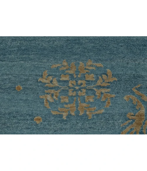 Feizy Qing Casual Stripes, Blue/Green/Tan, 2' x 3' Accent Rug