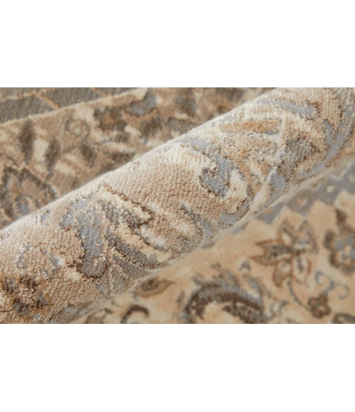 Feizy Celene Vintage Medallion, Tan/Brown/Ivory, 3'-9" x 5'-7" Accent Rug