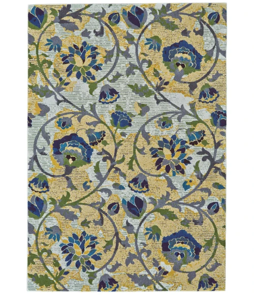 Feizy Brixton Cottage Scroll, Ivory/Gold/Green, 10' x 13'-2" Area Rug