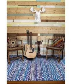 Feizy Sattika Blue/White/Purple 7046202F 7ft.9in. x 9ft.9in. Rect. Rug
