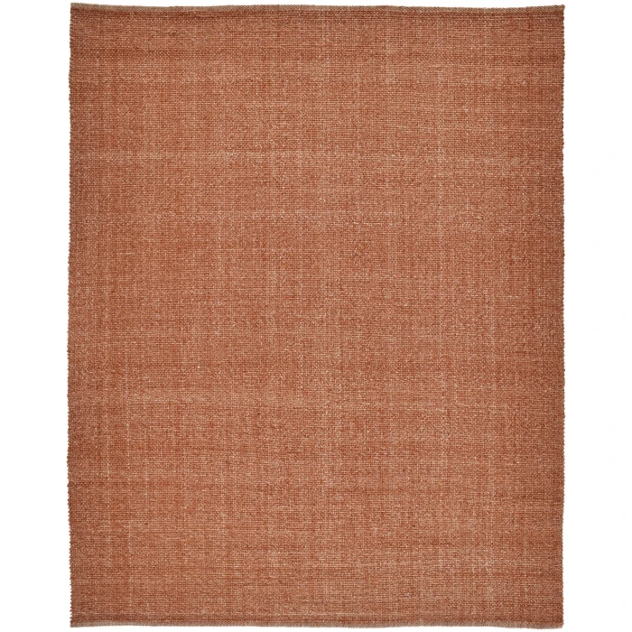Feizy Naples Space Dyed In/Outdoor Flatweave, Rust Orange, 8ft x 10ft Area Rug