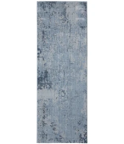 Feizy Sonora Blue/Black SNR39PLF 2 ft. 6 in. X 7 ft. 3 in. Rect. Rug