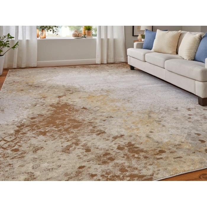 Feizy Waldor IVORY/GOLD 73539NCF 2 ft. 10 in. X 7 ft. 10 in. Rectangle Rug