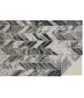Feizy Micah Industrial Chevron, Black/Gray/Silver, 12' x 18' Area Rug