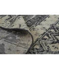Feizy Palomar Luxe Hand-Knot Area Rug, Charcoal Gray/Light Beige, 7x9in x 9x9in