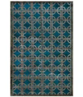 Feizy Dim Sum Global Abstract, Blue/Taupe, 3'-6" x 5'-6" Accent Rug