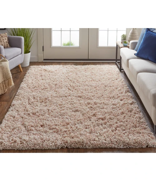 Feizy Stoneleigh Luxury & Glam Solid, Pink/Ivory, 10' x 14' Area Rug