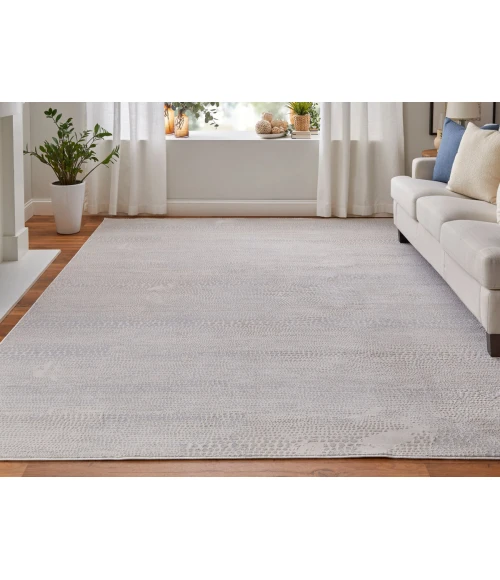 Feizy Prasad IVORY/GRAY 67039N8F 1 ft. 8 in. X 2 ft. 10 in. Rectangle Rug