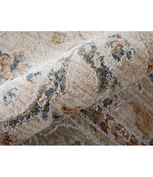 Feizy Pasha IVORY/BLUE PAS39M4F 7 ft. 10 in. X 10 ft. 3 in. Rectangle Rug
