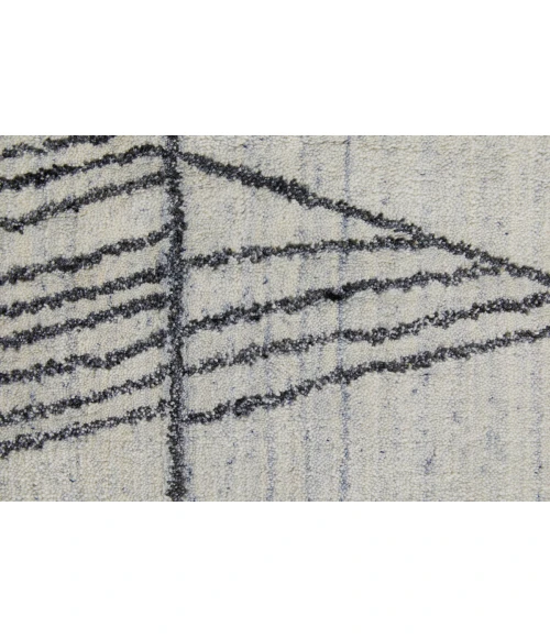 Feizy Whitton Industrial Abstract, Ivory/Black, 8' x 10' Area Rug