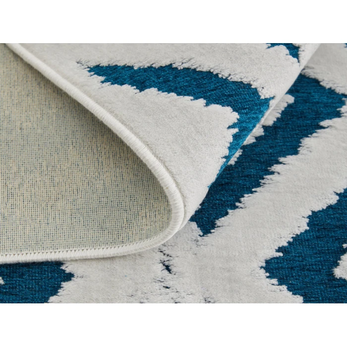 Feizy Saphir Mira TEAL/WHITE 6803490F 9 ft. 8 in. X 12 ft. 7 in. Rectangle Rug