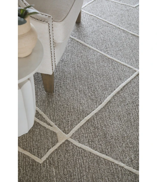 Feizy Euclid Taupe/Ivory/Gray T11T8004 9ft.6in. x 13ft.6in. Rect. Rug