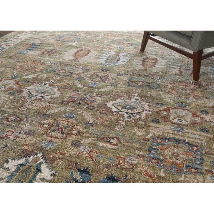 Feizy Pearson Green/Ivory/Blue PRS39SJF 5ft. x 7ft.6in. Rect. Rug