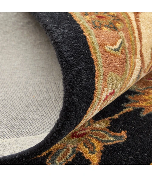Feizy Wagner Classic Oriental, Black/Gold/Tan, 5' x 8' Area Rug