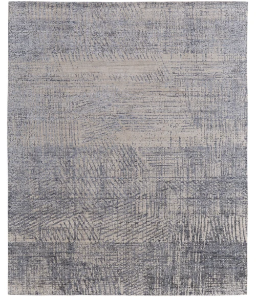 Feizy Eastfield Casual Abstract, Blue/Ivory/Gray, 2' x 3' Area Rug
