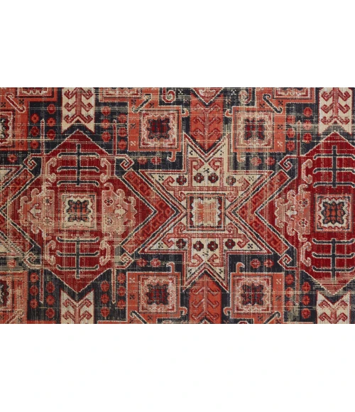 Feizy Nolan Vinatge Style Tribal Kazak Rug, Ochre Red/Charcaol Gray, 12ft-10in x 15ft