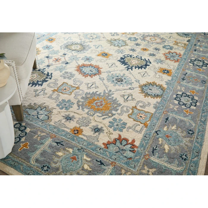 Feizy Springfield Blue/Gray/Ivory SPF8A46F 12ft. x 15ft. Rect. Rug