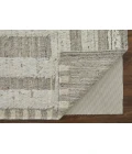 Feizy Ashby Farmhouse Geometric, Gray/Ivory, 3'-6" x 5'-6" Accent Rug