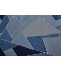 Feizy Nash Farmhouse Geometric, Blue/Silver, 9' x 12' Area Rug