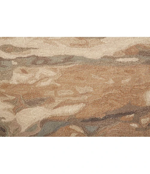 Feizy Amira Contemporary Watercolor Rug, Biscuit Tan/Morel Brown, 5ft x 8ft Area Rug