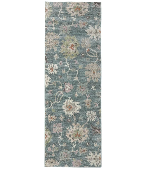 Feizy Dartmouth Blue/Ivory/Pink DRT39QMF 2 ft. 6 in. X 7 ft. 3 in. Rect. Rug