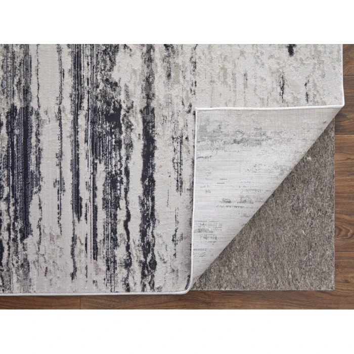 Feizy Prasad IVORY/CHARCOAL 67039N9F 8 ft. X 11 ft. Rectangle Rug
