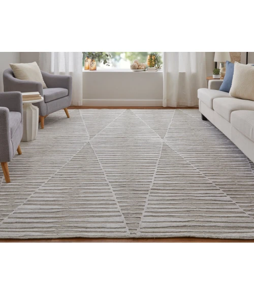 Feizy Elias IVORY/GRAY ELS69FVF 9 ft. X 12 ft. Rectangle Rug