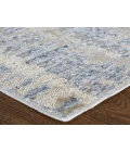 Feizy Laina Industrial Gradient & Ombre, Tan/Brown/Blue, 3' x 12' Runner