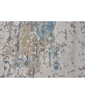 Feizy Cadiz Industrial Abstract, Ivory/Tan/Blue, 9'-9" x 13'-2" Area Rug