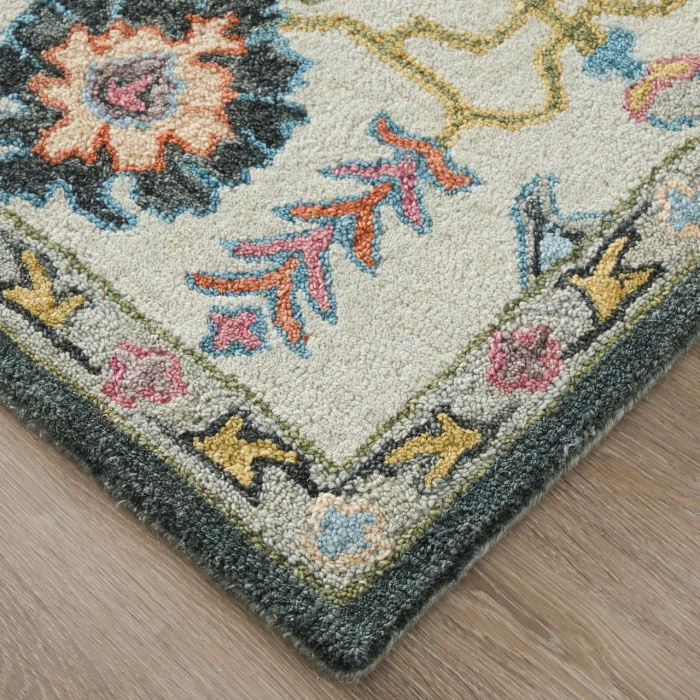 Feizy Springfield Gray/Ivory/Blue SPF8A47F 9ft. x 12ft. Rect. Rug