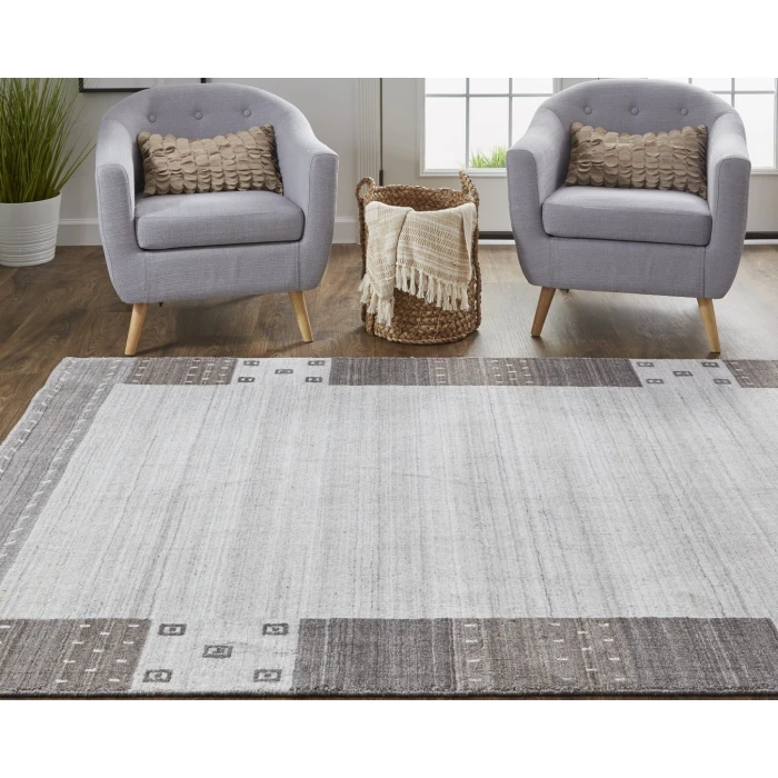Feizy Legacy LIGHT GRAY 9836575F 2 ft. X 3 ft. Rectangle Rug