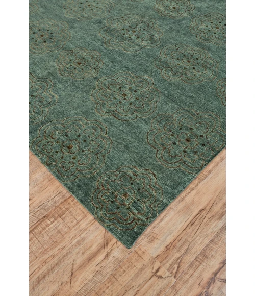 Feizy Qing Casual Floral & Botanical, Blue/Green/Taupe, 7'-9" x 9'-9" Area Rug