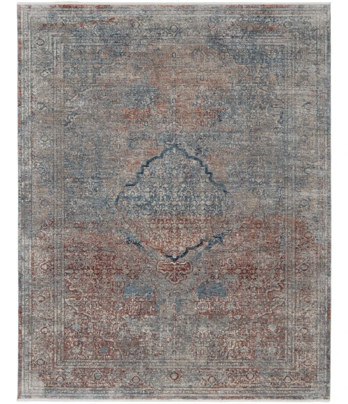 Feizy Marquette Classic Blue/Rust Rug, 12' x 15' Area Rug