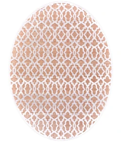 Feizy Saphir Mira BLUSH/WHITE 6803495F 7 ft. 6 in. X 7 ft. 6 in. Round Rug