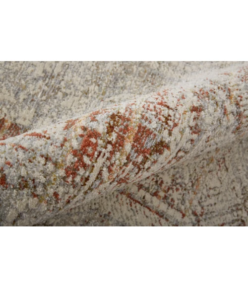 Feizy Kaia Casual Distressed, Tan/Ivory/Orange, 2'-6" x 8' Runner