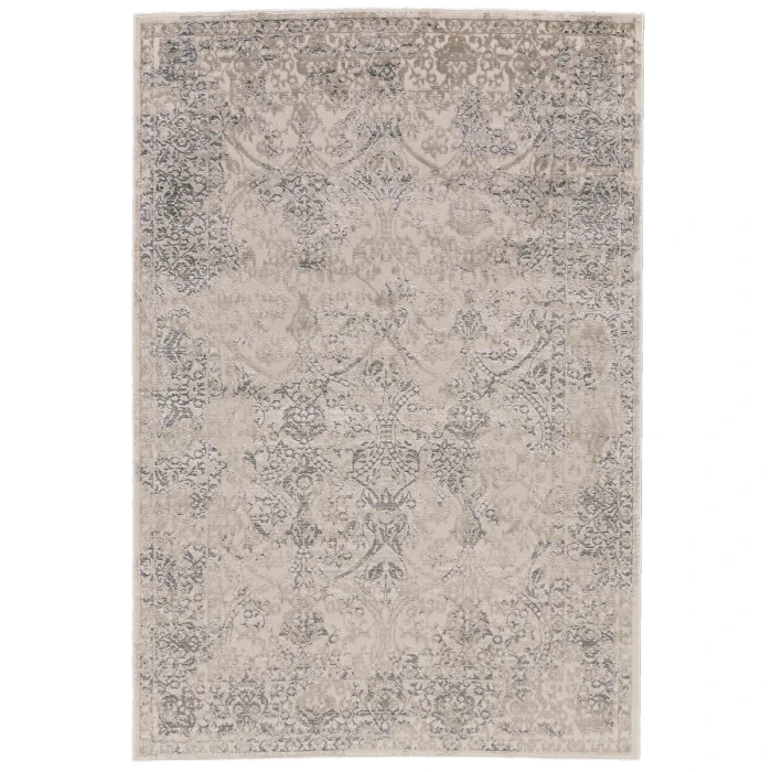 Feizy Prasad Vintage Distressed, Ivory/Gray/Black, 8' x 11' Area Rug