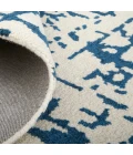 Feizy Dineen Mid-Century Modern Abstract, Ivory/Blue, 8' x 10' Area Rug