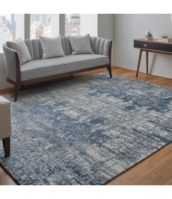Feizy Eastfield 69AEF BLUE Area Rug 8 ft. X 8 ft. Round