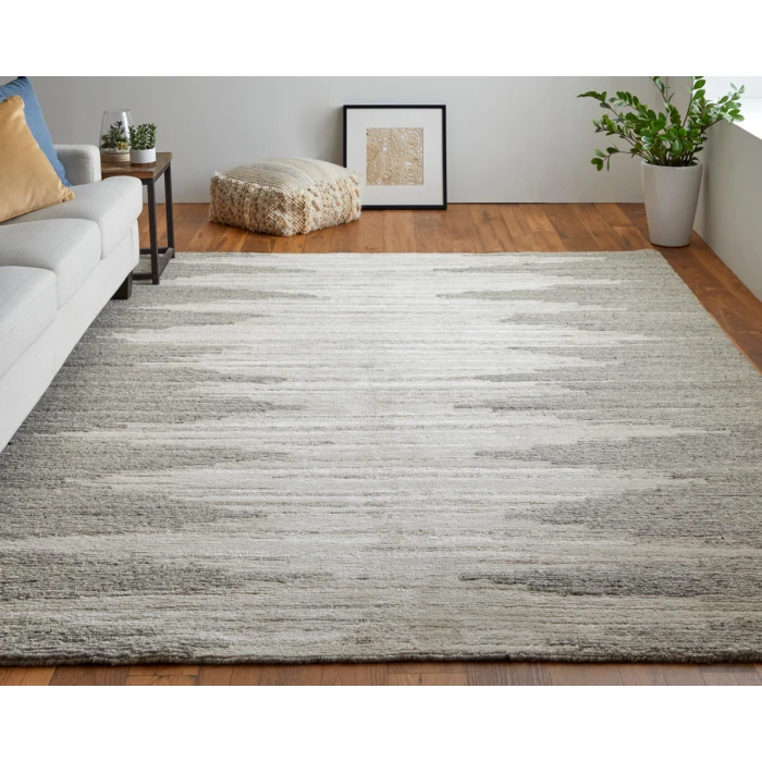 Feizy Navaro Casual Gradient & Ombre, Ivory/Tan, 2'-6" x 8' Runner