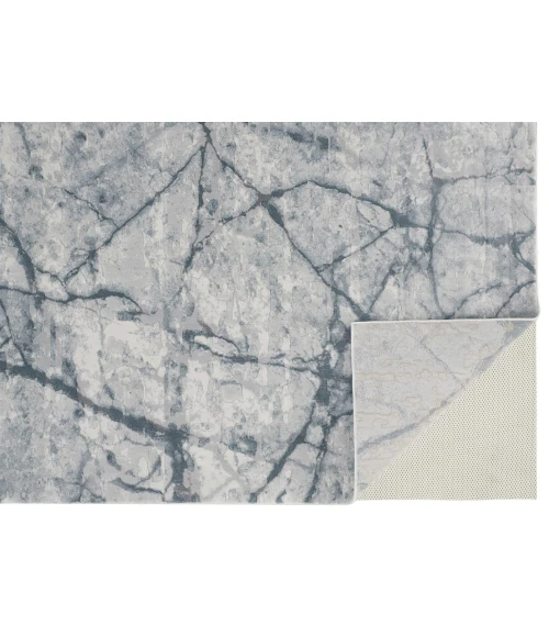 Feizy Atwell Contemporary Marble Accent Rug, Teal Blue/Gray, 3ft x 5ft