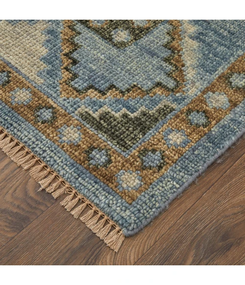 Feizy Fillmore Vintage Medallion, Blue/Green, 9' x 12' Area Rug