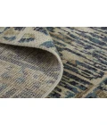 Feizy Palomar Luxe Hand-Knot Abstract Accent Rug, Denim Blue/Beige/Sand, 2ft x 3ft